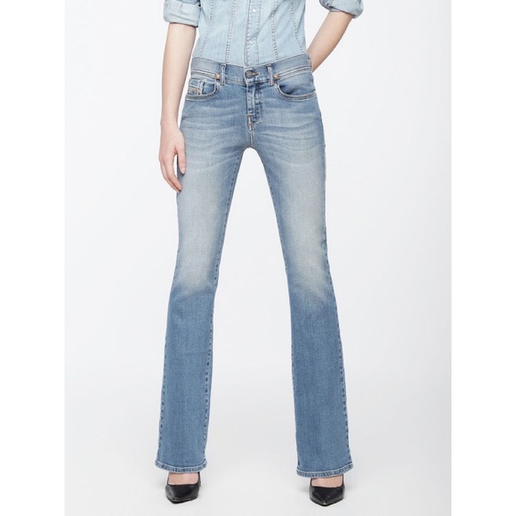 light wash bootcut jeans